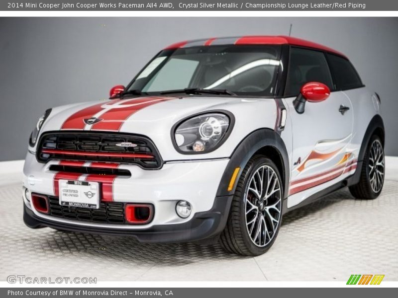 Crystal Silver Metallic / Championship Lounge Leather/Red Piping 2014 Mini Cooper John Cooper Works Paceman All4 AWD