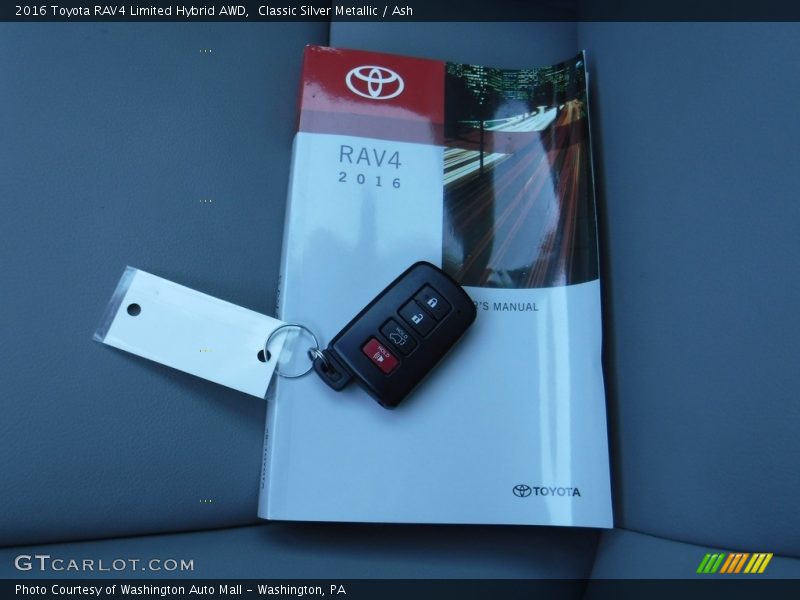 Classic Silver Metallic / Ash 2016 Toyota RAV4 Limited Hybrid AWD
