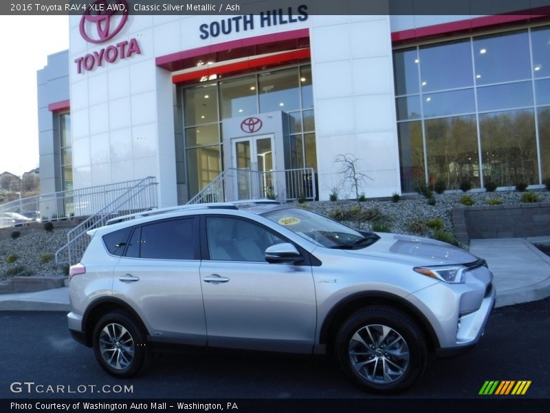 Classic Silver Metallic / Ash 2016 Toyota RAV4 XLE AWD