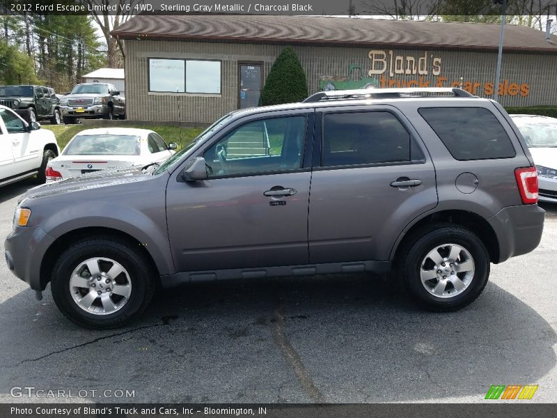 Sterling Gray Metallic / Charcoal Black 2012 Ford Escape Limited V6 4WD