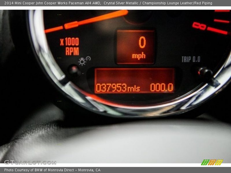 Crystal Silver Metallic / Championship Lounge Leather/Red Piping 2014 Mini Cooper John Cooper Works Paceman All4 AWD