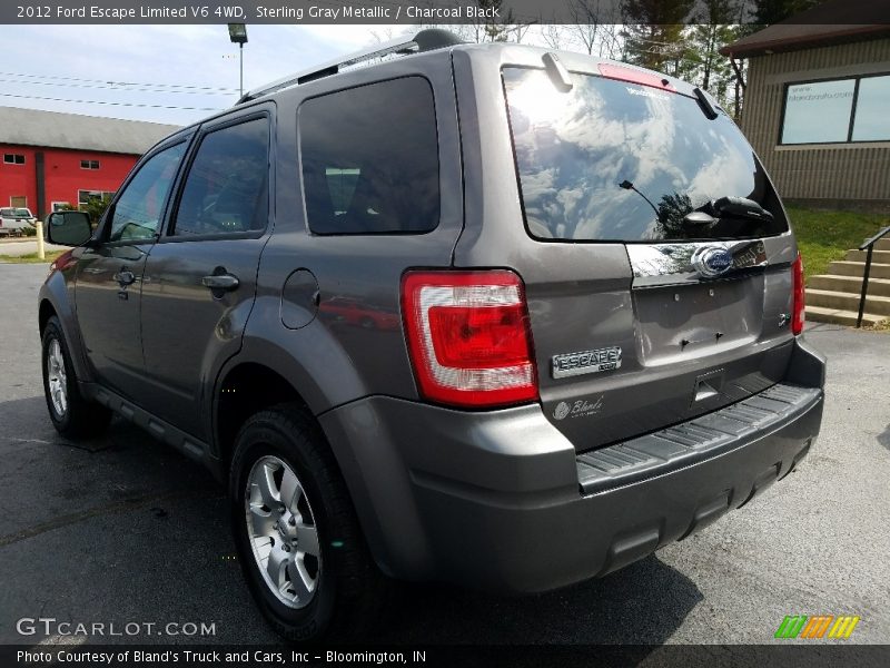 Sterling Gray Metallic / Charcoal Black 2012 Ford Escape Limited V6 4WD