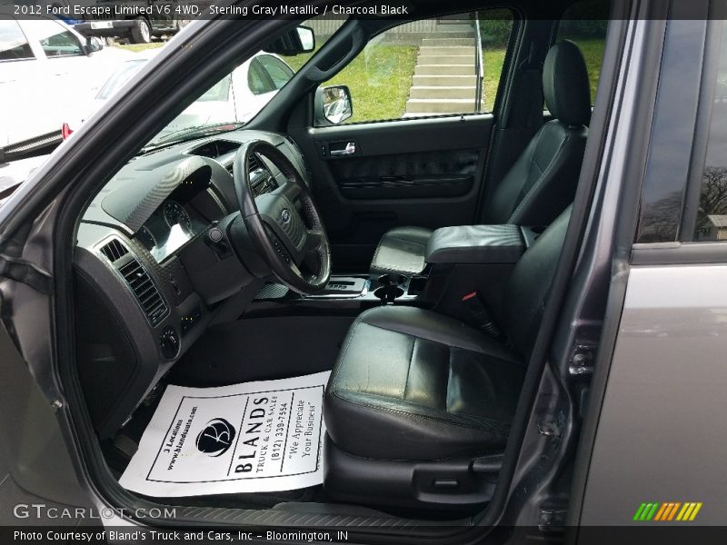 Sterling Gray Metallic / Charcoal Black 2012 Ford Escape Limited V6 4WD