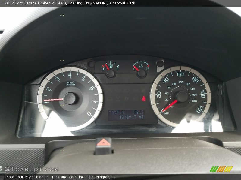 Sterling Gray Metallic / Charcoal Black 2012 Ford Escape Limited V6 4WD