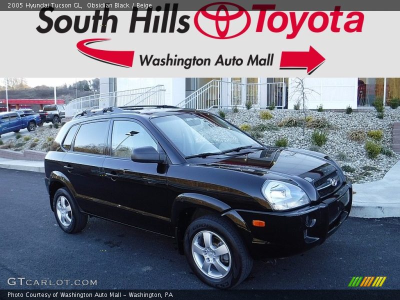 Obsidian Black / Beige 2005 Hyundai Tucson GL