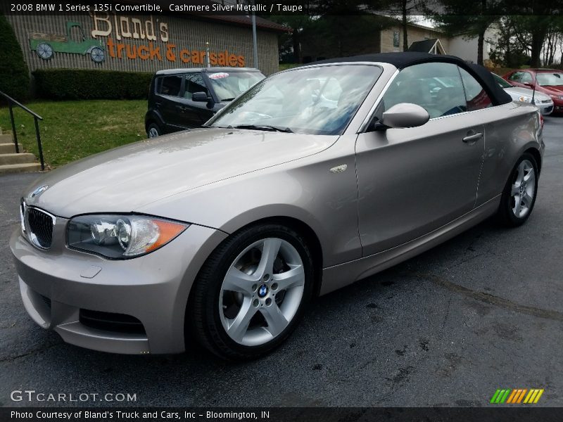 Cashmere Silver Metallic / Taupe 2008 BMW 1 Series 135i Convertible