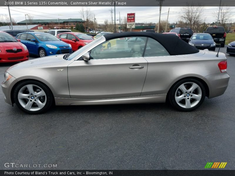 Cashmere Silver Metallic / Taupe 2008 BMW 1 Series 135i Convertible