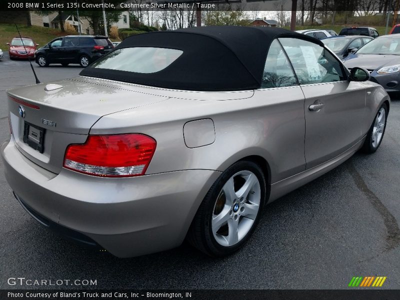 Cashmere Silver Metallic / Taupe 2008 BMW 1 Series 135i Convertible