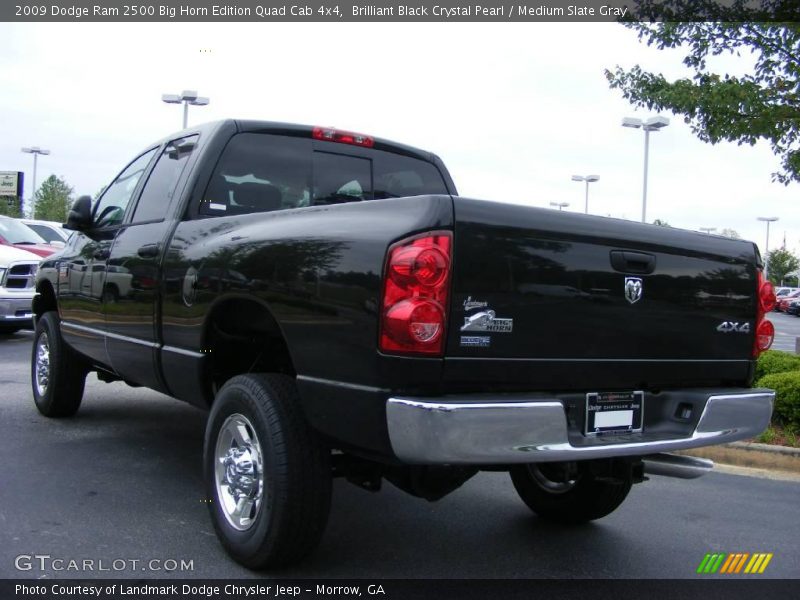 Brilliant Black Crystal Pearl / Medium Slate Gray 2009 Dodge Ram 2500 Big Horn Edition Quad Cab 4x4
