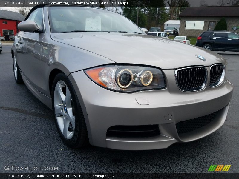 Cashmere Silver Metallic / Taupe 2008 BMW 1 Series 135i Convertible