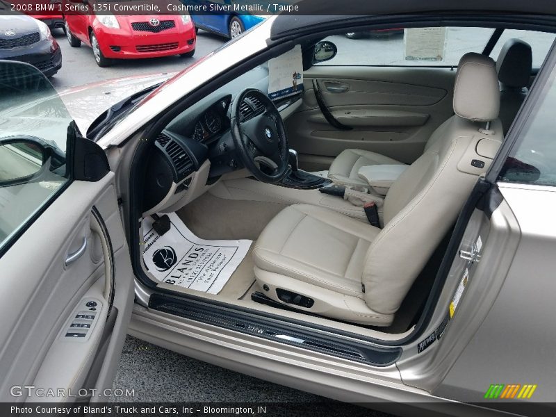 Cashmere Silver Metallic / Taupe 2008 BMW 1 Series 135i Convertible