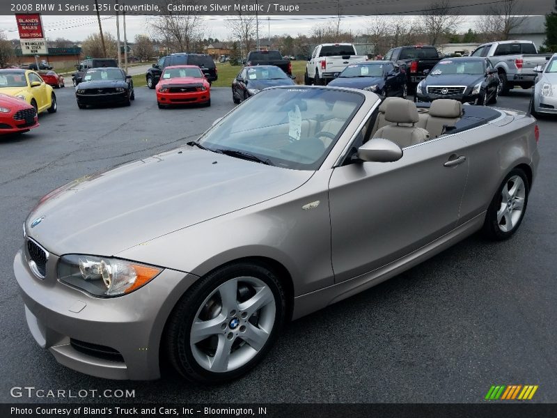 Cashmere Silver Metallic / Taupe 2008 BMW 1 Series 135i Convertible
