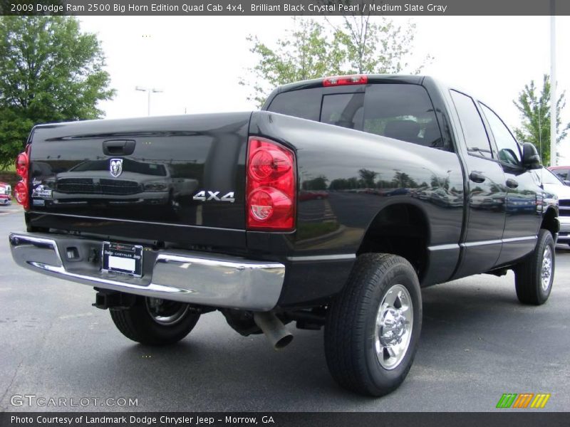 Brilliant Black Crystal Pearl / Medium Slate Gray 2009 Dodge Ram 2500 Big Horn Edition Quad Cab 4x4