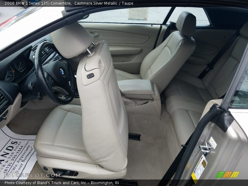 Cashmere Silver Metallic / Taupe 2008 BMW 1 Series 135i Convertible