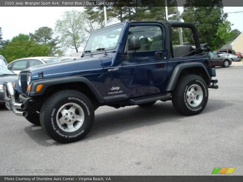 Patriot Blue / Dark Slate Gray 2003 Jeep Wrangler Sport 4x4