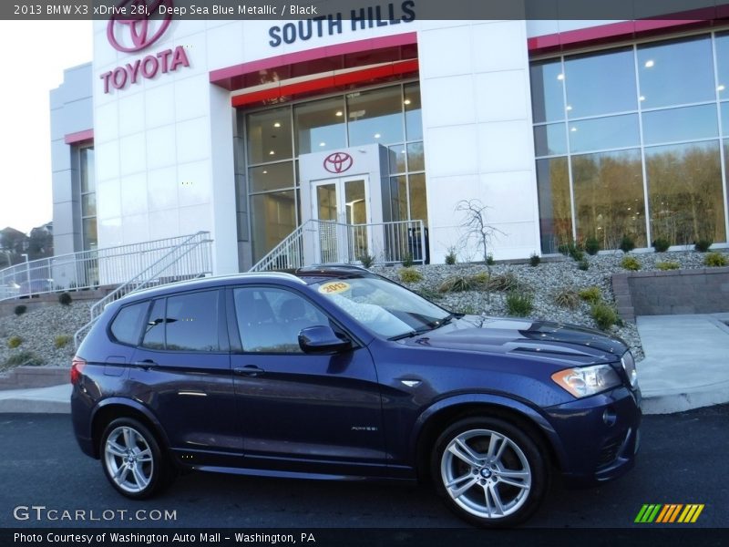Deep Sea Blue Metallic / Black 2013 BMW X3 xDrive 28i