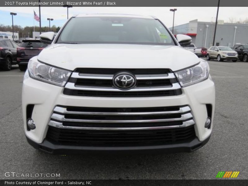 Blizzard White Pearl / Black 2017 Toyota Highlander Limited