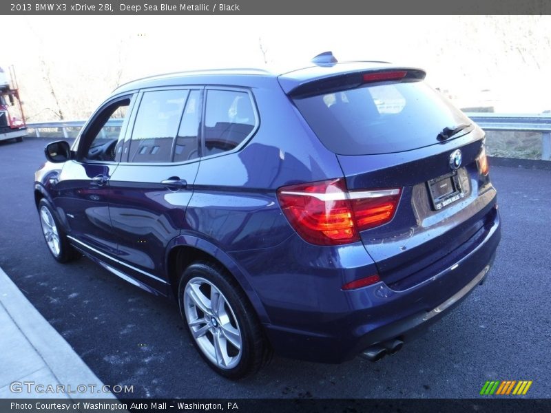 Deep Sea Blue Metallic / Black 2013 BMW X3 xDrive 28i