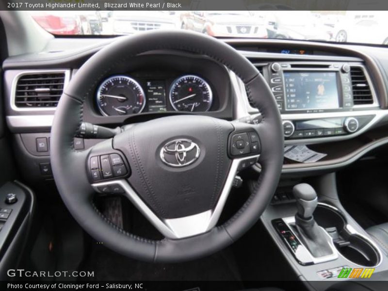 Blizzard White Pearl / Black 2017 Toyota Highlander Limited