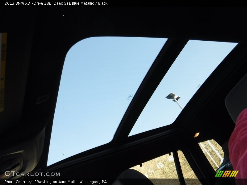 Deep Sea Blue Metallic / Black 2013 BMW X3 xDrive 28i