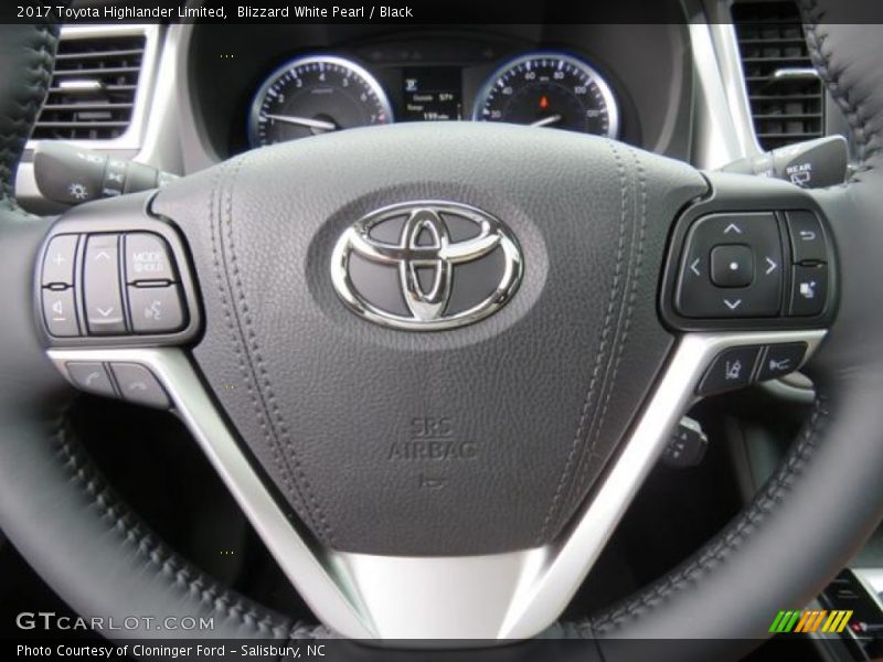 Blizzard White Pearl / Black 2017 Toyota Highlander Limited