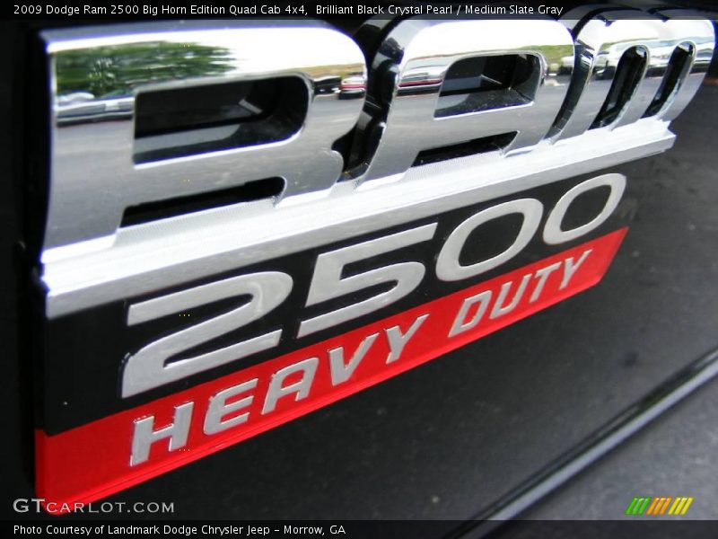 Brilliant Black Crystal Pearl / Medium Slate Gray 2009 Dodge Ram 2500 Big Horn Edition Quad Cab 4x4