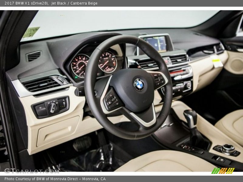 Jet Black / Canberra Beige 2017 BMW X1 sDrive28i