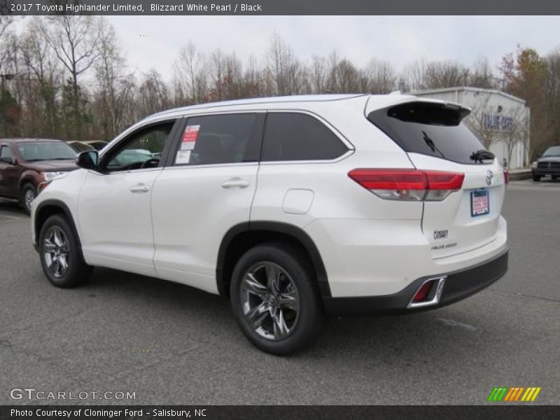 Blizzard White Pearl / Black 2017 Toyota Highlander Limited