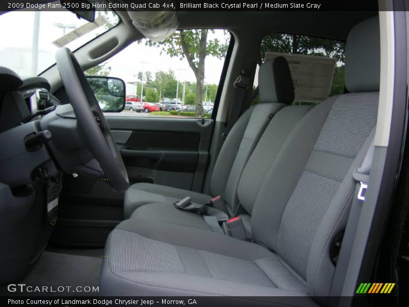 Brilliant Black Crystal Pearl / Medium Slate Gray 2009 Dodge Ram 2500 Big Horn Edition Quad Cab 4x4