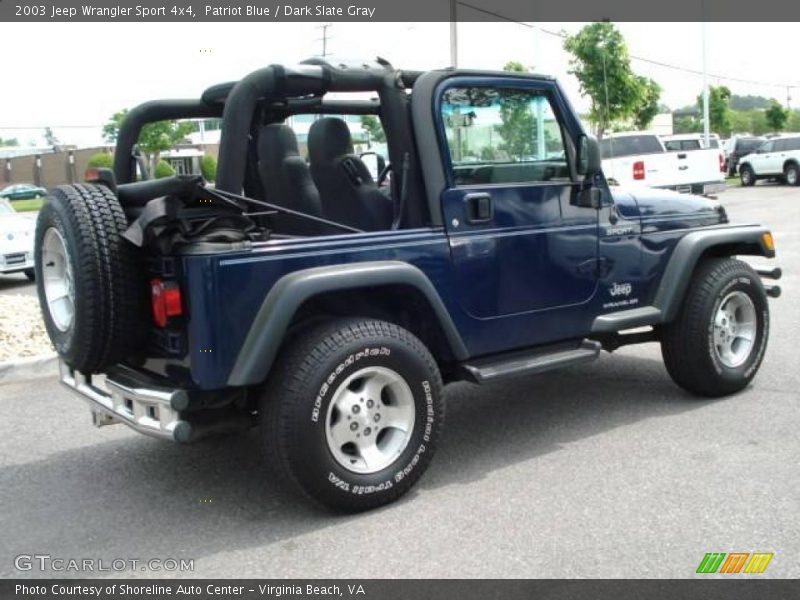 Patriot Blue / Dark Slate Gray 2003 Jeep Wrangler Sport 4x4