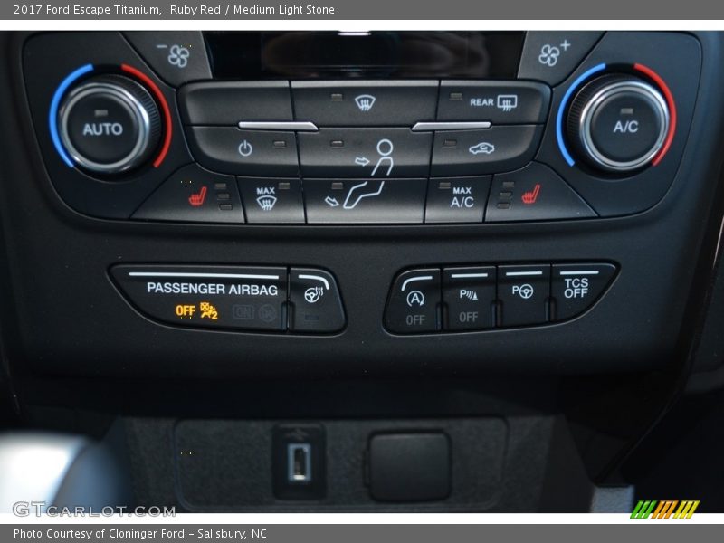 Ruby Red / Medium Light Stone 2017 Ford Escape Titanium