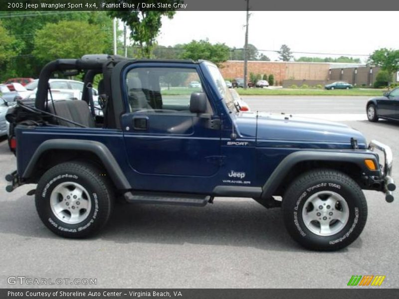 Patriot Blue / Dark Slate Gray 2003 Jeep Wrangler Sport 4x4