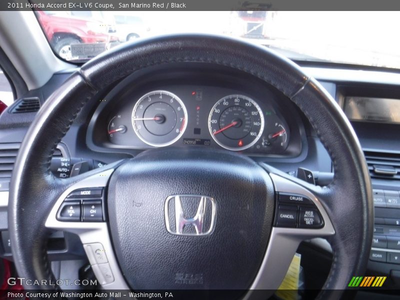 San Marino Red / Black 2011 Honda Accord EX-L V6 Coupe