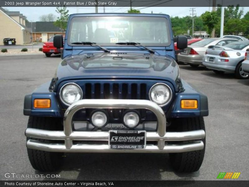 Patriot Blue / Dark Slate Gray 2003 Jeep Wrangler Sport 4x4