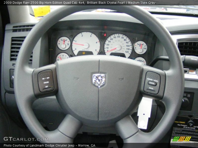 Brilliant Black Crystal Pearl / Medium Slate Gray 2009 Dodge Ram 2500 Big Horn Edition Quad Cab 4x4
