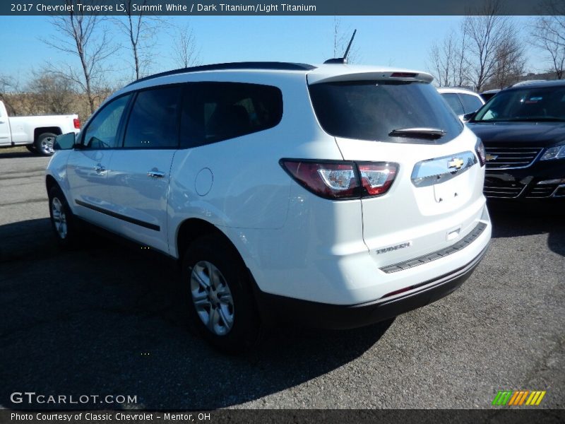Summit White / Dark Titanium/Light Titanium 2017 Chevrolet Traverse LS
