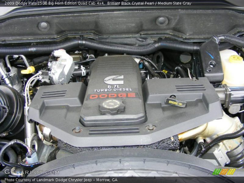 Brilliant Black Crystal Pearl / Medium Slate Gray 2009 Dodge Ram 2500 Big Horn Edition Quad Cab 4x4