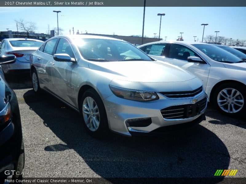 Silver Ice Metallic / Jet Black 2017 Chevrolet Malibu LT