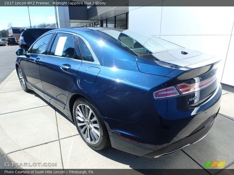 Midnight Sapphire Blue / Ebony 2017 Lincoln MKZ Premier