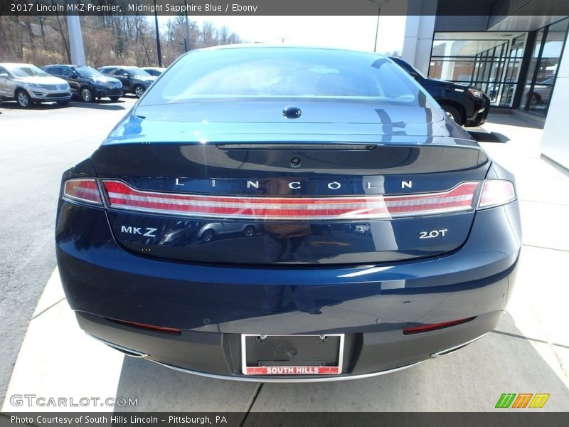 Midnight Sapphire Blue / Ebony 2017 Lincoln MKZ Premier