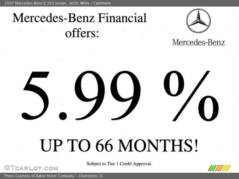 Arctic White / Cashmere 2007 Mercedes-Benz E 350 Sedan