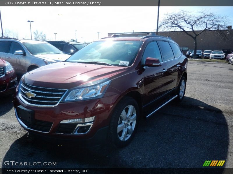 Siren Red Tintcoat / Ebony 2017 Chevrolet Traverse LT