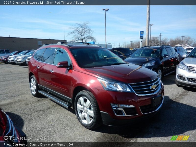 Siren Red Tintcoat / Ebony 2017 Chevrolet Traverse LT