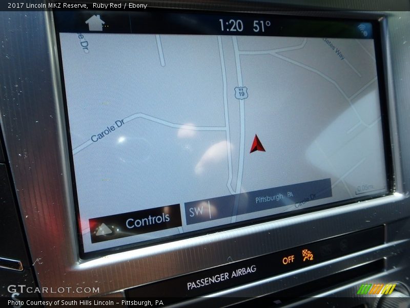 Navigation of 2017 MKZ Reserve