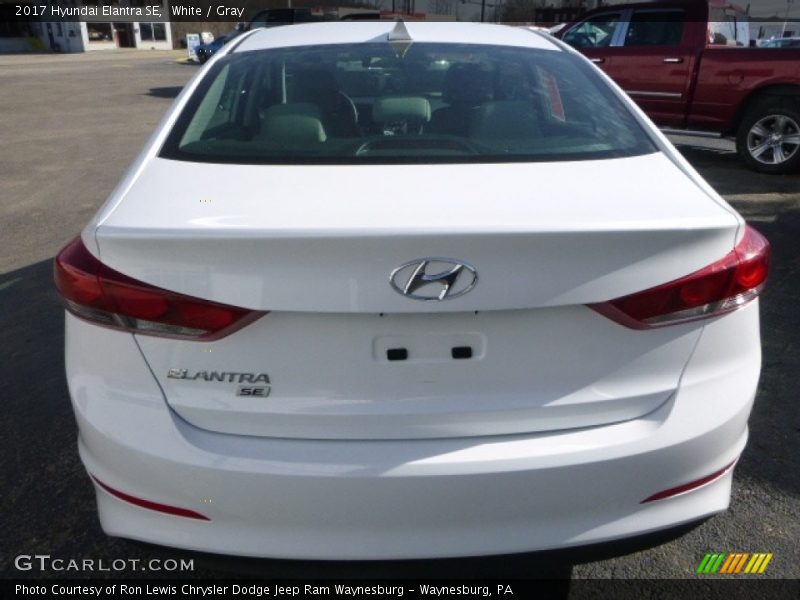 White / Gray 2017 Hyundai Elantra SE