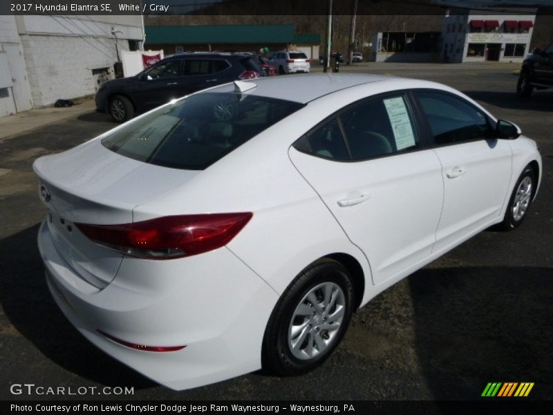 White / Gray 2017 Hyundai Elantra SE