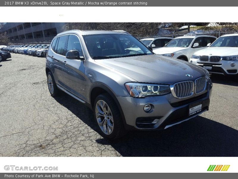 Space Gray Metallic / Mocha w/Orange contrast stitching 2017 BMW X3 xDrive28i