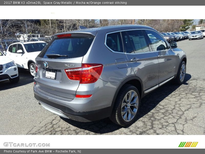 Space Gray Metallic / Mocha w/Orange contrast stitching 2017 BMW X3 xDrive28i