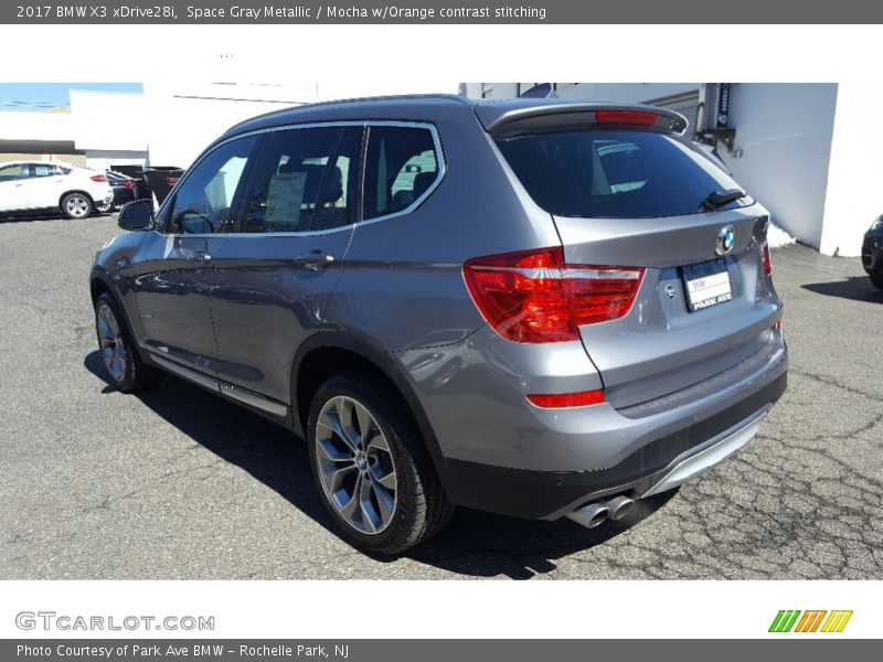 Space Gray Metallic / Mocha w/Orange contrast stitching 2017 BMW X3 xDrive28i