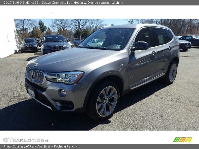 Space Gray Metallic / Mocha w/Orange contrast stitching 2017 BMW X3 xDrive28i